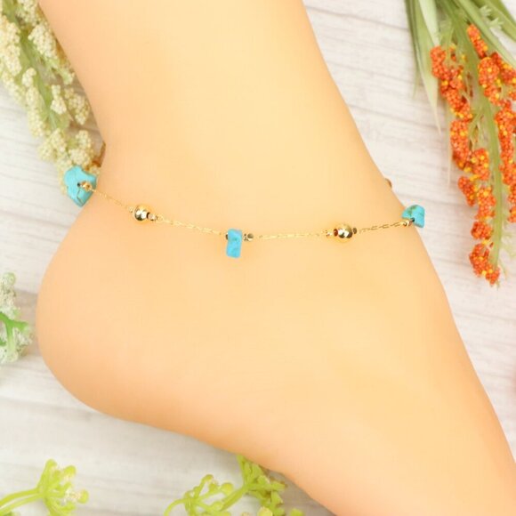 "Handmade Anklet – Elegant & Delicate Jewelry for Women | UNVRC1682 - Picture 8 of 10